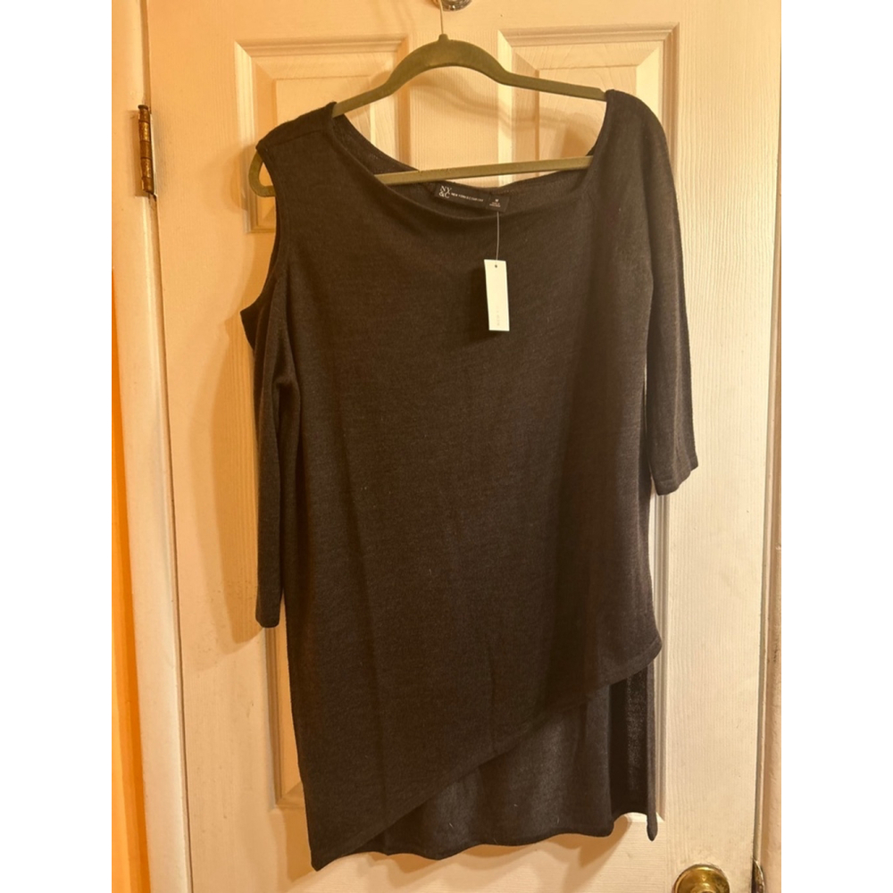 Women's New York & Company Sweater Dress, M, Dark Gray